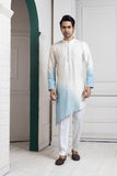 IVORY-SKY OMBRE EMBROIDERED NEHRU