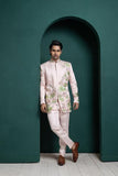 PASTEL LOTUS EMBROIDERED BANDHGALA