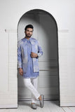AZURE BLOOM EMBROIDERED NEHRU