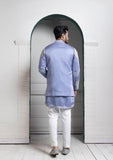 AZURE BLOOM EMBROIDERED NEHRU