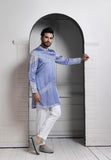 AZURE BLOOM EMBROIDERED KURTA