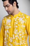 SUNSHINE YELLOW EMBROIDERED KURTA SET