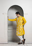SUNSHINE YELLOW EMBROIDERED KURTA SET