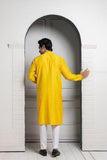 SUNSHINE YELLOW EMBROIDERED KURTA SET