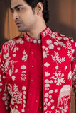 CRIMSON PALM GROVE EMBROIDERED NEHRU JACKET