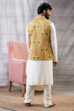 Zahra Sequin Bundi With Drape Kurta Set