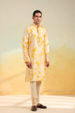 Yellow Shibori Kurta Set