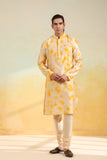 Yellow Shibori Kurta Set