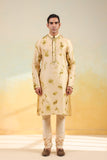 Olive Green Shibori Kurta Set
