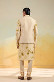 Olive Green Shibori Quilted Bandi Kurta Set