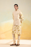 Olive Green Shibori Quilted Bandi Kurta Set