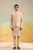 Pink Shibori Quilted Bandi Kurta Set