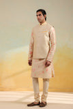Pink Shibori Quilted Bandi Kurta Set