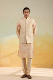 Pink Shibori Quilted Bandi Kurta Set