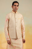 Pink Shibori Quilted Bandi Kurta Set