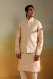 Pink Shibori Quilted Bandi Kurta Set