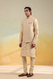 Brown Shibori Quilted Bandi Kurta Set