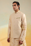 Brown Shibori Quilted Bandi Kurta Set