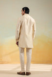 Beige Ombre Silk Kurta Set