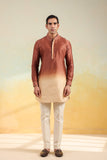 Brown Ombre Silk Kurta