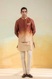 Brown Ombre Bandi kurta Set