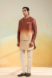 Brown Ombre Bandi kurta Set