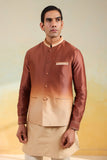Brown Ombre Bandi kurta Set
