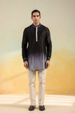 Black Ombre Silk Kurta