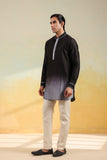 Black Ombre Silk Kurta