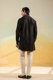 Black Ombre Silk Kurta