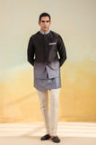 Black Ombre Bandi Kurta Set