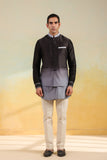 Black Ombre Bandi Kurta Set