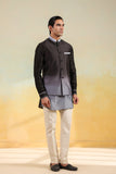 Black Ombre Bandi Kurta Set
