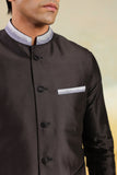Black Ombre Bandi Kurta Set
