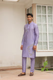 Gulzar Lilac Abstract Embroidered Kurta Set