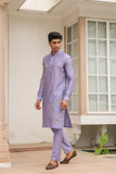 Gulzar Lilac Abstract Embroidered Kurta Set