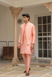 Gulzar Pink Floral Threadwork Bandi Kurta Set