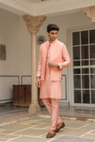 Gulzar Pink Floral Threadwork Bandi Kurta Set