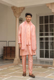 Gulzar Pink Floral Threadwork Bandi Kurta Set