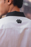 Ivory Embroidered Cuban Collar Shirt Panda