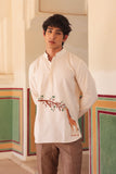 Yellow Embroidered Kurta Shirt Giraffe
