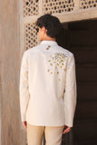 Ivory  Embroidered Kurta Shirt Elephant