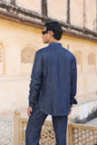 Dark Blue Denim Kurta Shirt