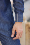 Dark Blue Denim Kurta Shirt