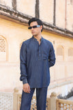 Dark Blue Denim Kurta Shirt
