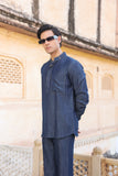 Dark Blue Denim Kurta Shirt