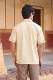 Beige Cuban Collar Shirt
