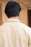 Beige Cuban Collar Shirt