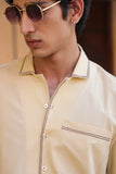 Beige Cuban Collar Shirt