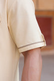 Beige Cuban Collar Shirt